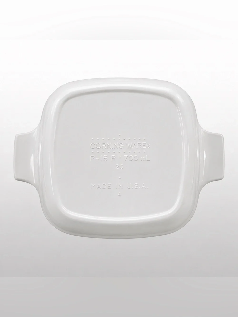 Corning Ware P-15-R White Stoneware 700 mL Individual Baker Casserole Dish